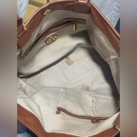 Tory Burch leatherette tote bag, Brown - Picture 9 of 12